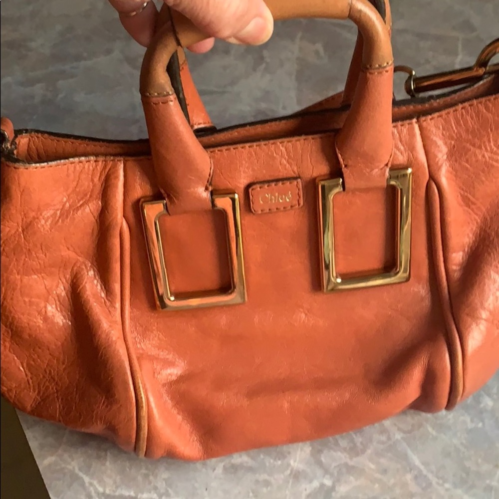 Auth Chloe Eden Leather Crossbody Bag #3351C71